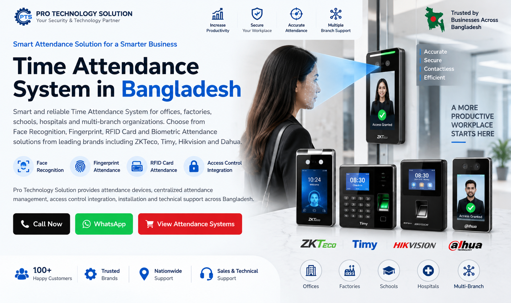 Time Attendance System in Bangladesh - Face Recognition and Fingerprint Attendance